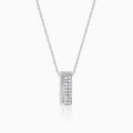 Silver Stellar Bar Pendant With Link Chain – Sleek Brilliance in Pure 925 Silver