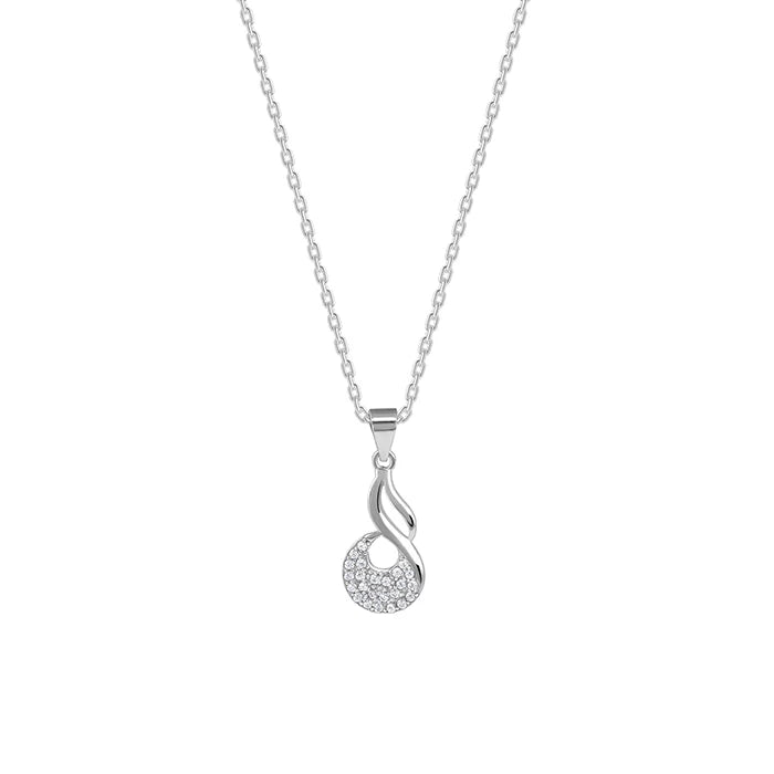 Silver Swirlshine Pendant – A Dance of Light in Pure 925 Silver