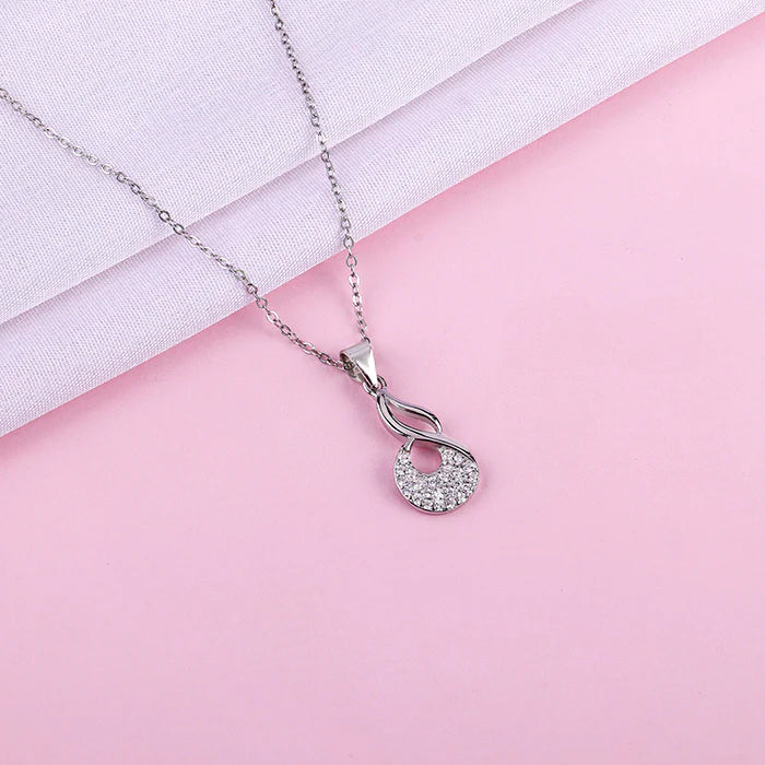Silver Swirlshine Pendant – A Dance of Light in Pure 925 Silver