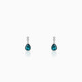 Silver Turquoise Blue Tear Drop Earrings – Pure 925 Silver Elegance