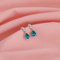 Silver Turquoise Blue Tear Drop Earrings – Pure 925 Silver Elegance