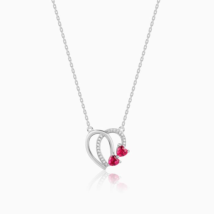 Silver Twin Hearts Necklace – Two Hearts, One Bond in Pure 925 Silver
