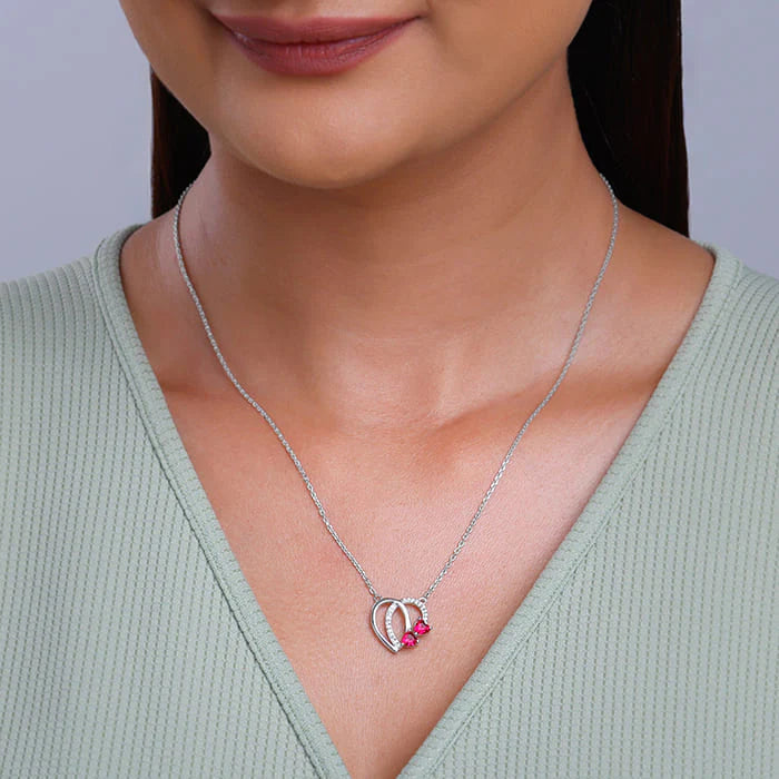 Silver Twin Hearts Necklace – Two Hearts, One Bond in Pure 925 Silver