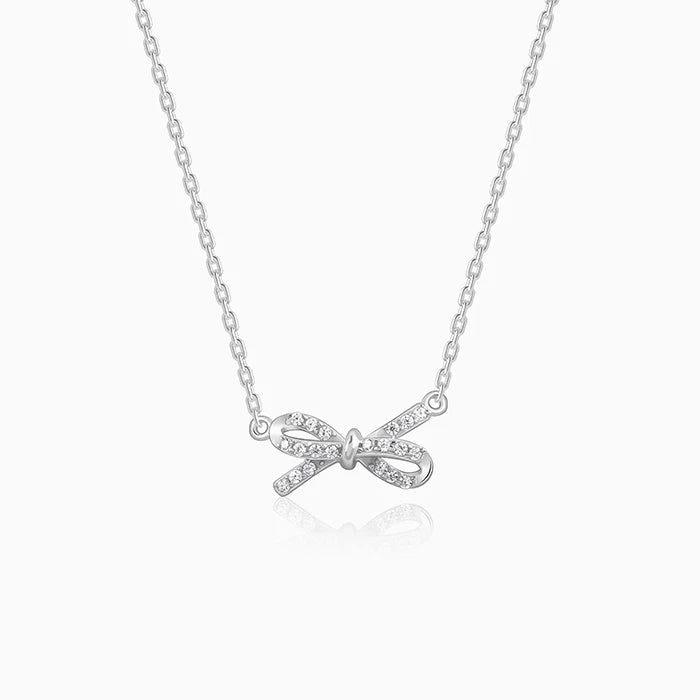 Silver Twisted Ribbon Necklace – Grace Woven in Pure 925 Silver