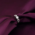 Silver Zircon Elegant Loop Ring – Grace in Every Curve