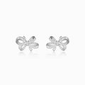 Silver Zircon Floral Knot Earrings – Eternal Grace in Pure 925 Silver