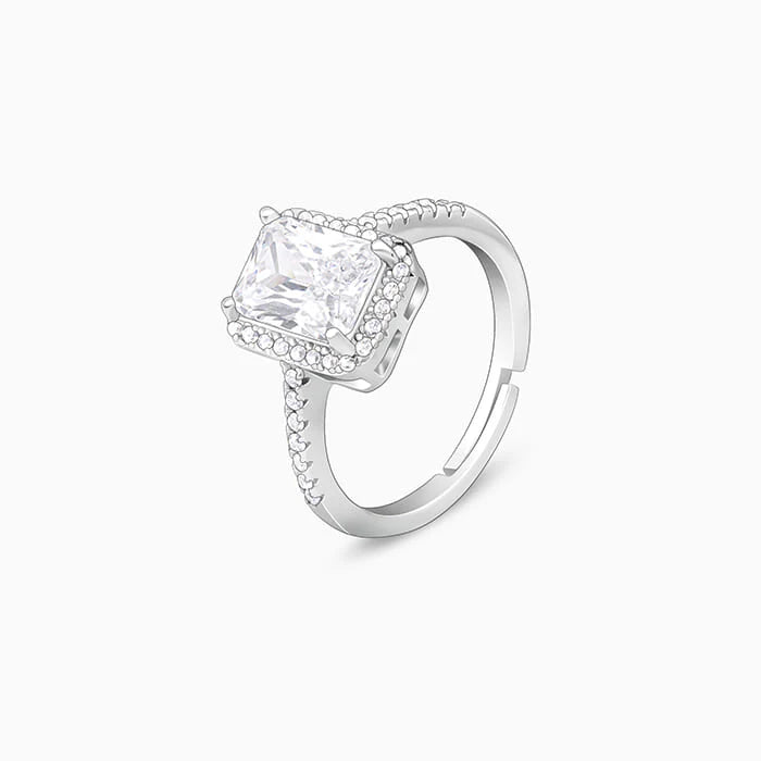 Silver Zircon Soul of Love Ring – Where Hearts Meet in Sparkling Harmony