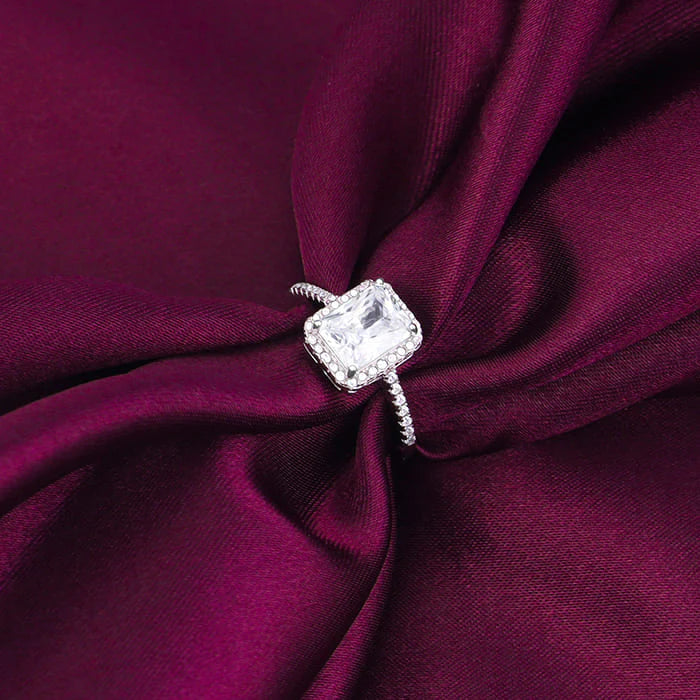 Silver Zircon Soul of Love Ring – Where Hearts Meet in Sparkling Harmony