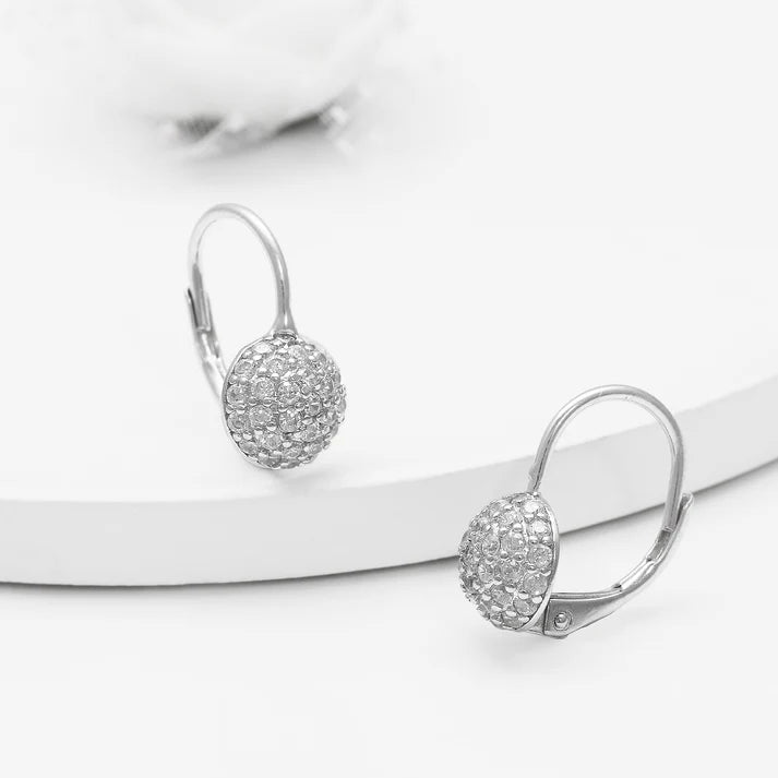Silver Zircon Sparkle Drop Earrings – Radiance in Pure 925 Silver