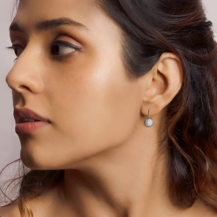 Silver Zircon Sparkle Drop Earrings – Radiance in Pure 925 Silver