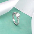 Silver Zircon Sparkling Loop Ring – Where Elegance Comes Full Circle