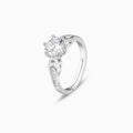 Silver Zircon Sparkling Loop Ring – Where Elegance Comes Full Circle