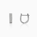 Silver Zircon Sparkling Stud Earrings – Timeless Radiance in Pure 925 Silver
