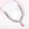 Silver Zircon Studded Magical Drop Necklace – Grace That Glows