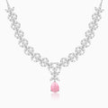 Silver Zircon Studded Magical Drop Necklace – Grace That Glows