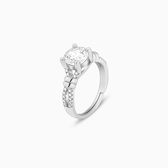Silver Zircon Studded Ring – Sparkle That Speaks of Grace & Glamour