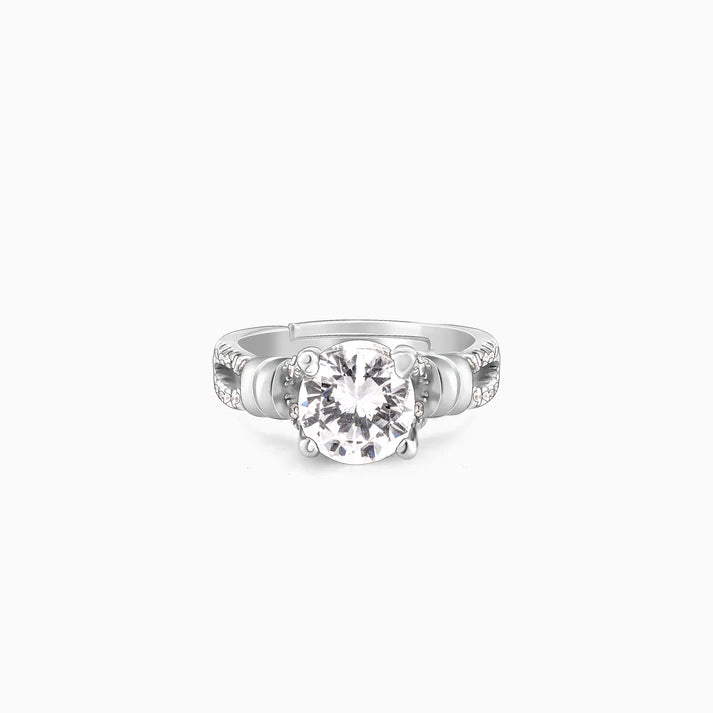 Silver Zircon Studded Ring – Sparkle That Speaks of Grace & Glamour