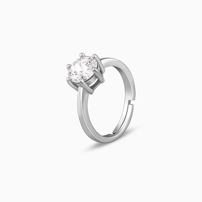 Silver Zircon Vintage Ring – Timeless Beauty, Forever in Style