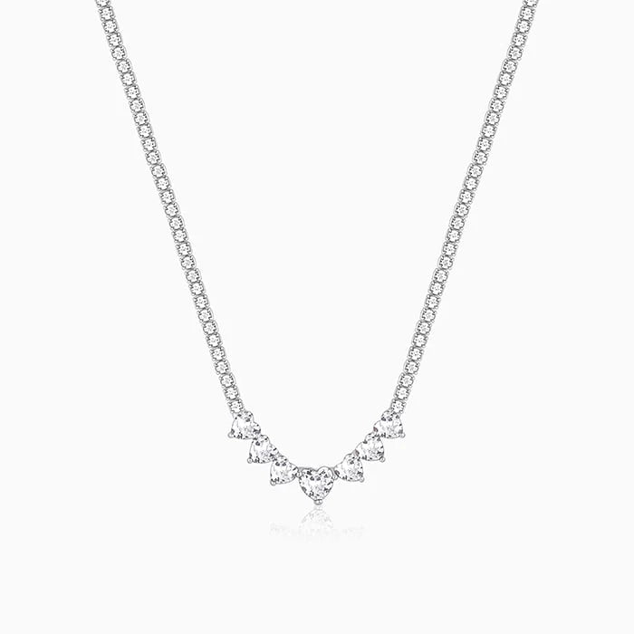 Silver Zirconia Heart Necklace – Sparkle of Love in Pure 925 Silver