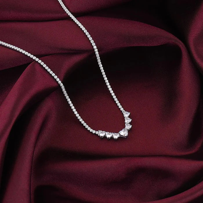 Silver Zirconia Heart Necklace – Sparkle of Love in Pure 925 Silver