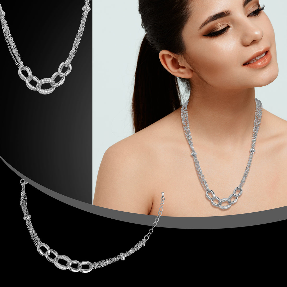 Silverpolish Necklace and Bracelet Combo Jewelry – Timeless Elegance in Perfect Harmony