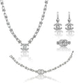 Silverpolished Diamond Full Set Combo Jewelry – Luxury Redefined with Timeless Sparkle