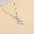 Silver Falling Dew Pendant with Link Chain – Pure 925 Silver