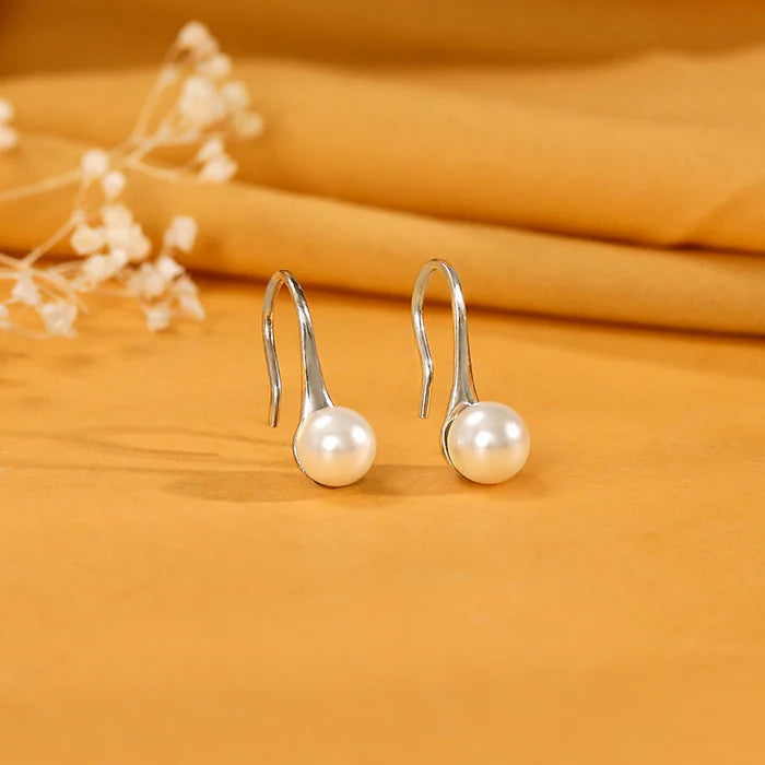 Silver Pearl Small Stud Earrings – A Touch of Grace in Pure 925 Silver