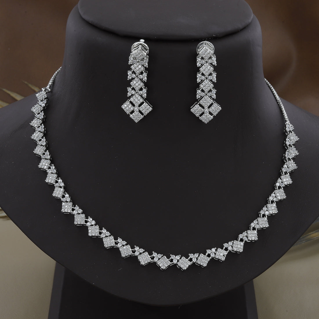Single Line Triangle Design Diamond Necklace – A Chic Twist on Classic Elegance