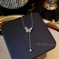 Sparkling Butterfly Charm Necklace – Grace in Motion, Elegance in Every Detail 