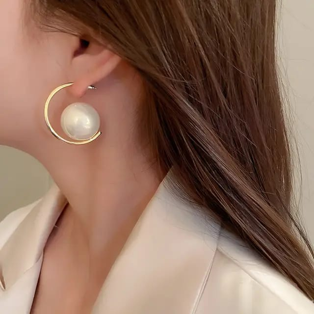 Statement Hoop & Pearl Earrings – Luxe Look, Everyday Glam