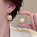 Statement Hoop & Pearl Earrings – Luxe Look, Everyday Glam