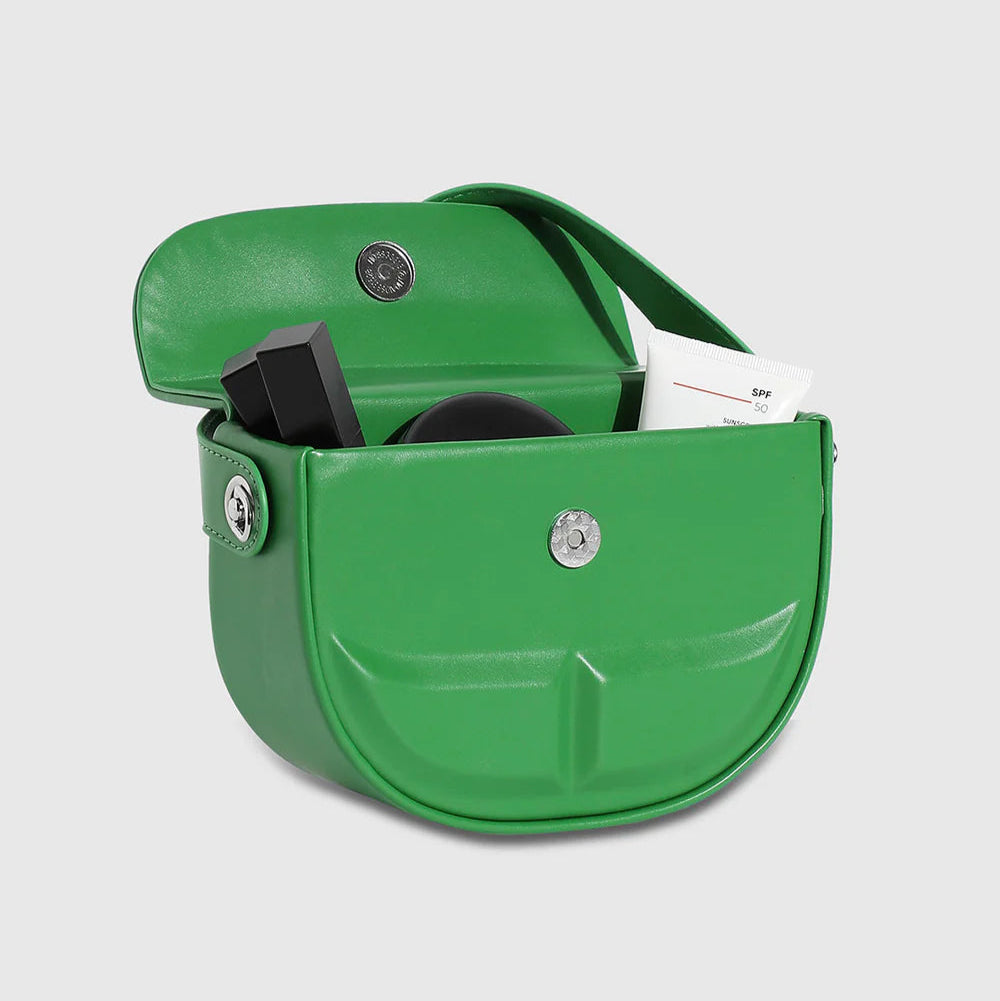 Structured Curve Handbag – Green – Where Boldness Meets Elegance