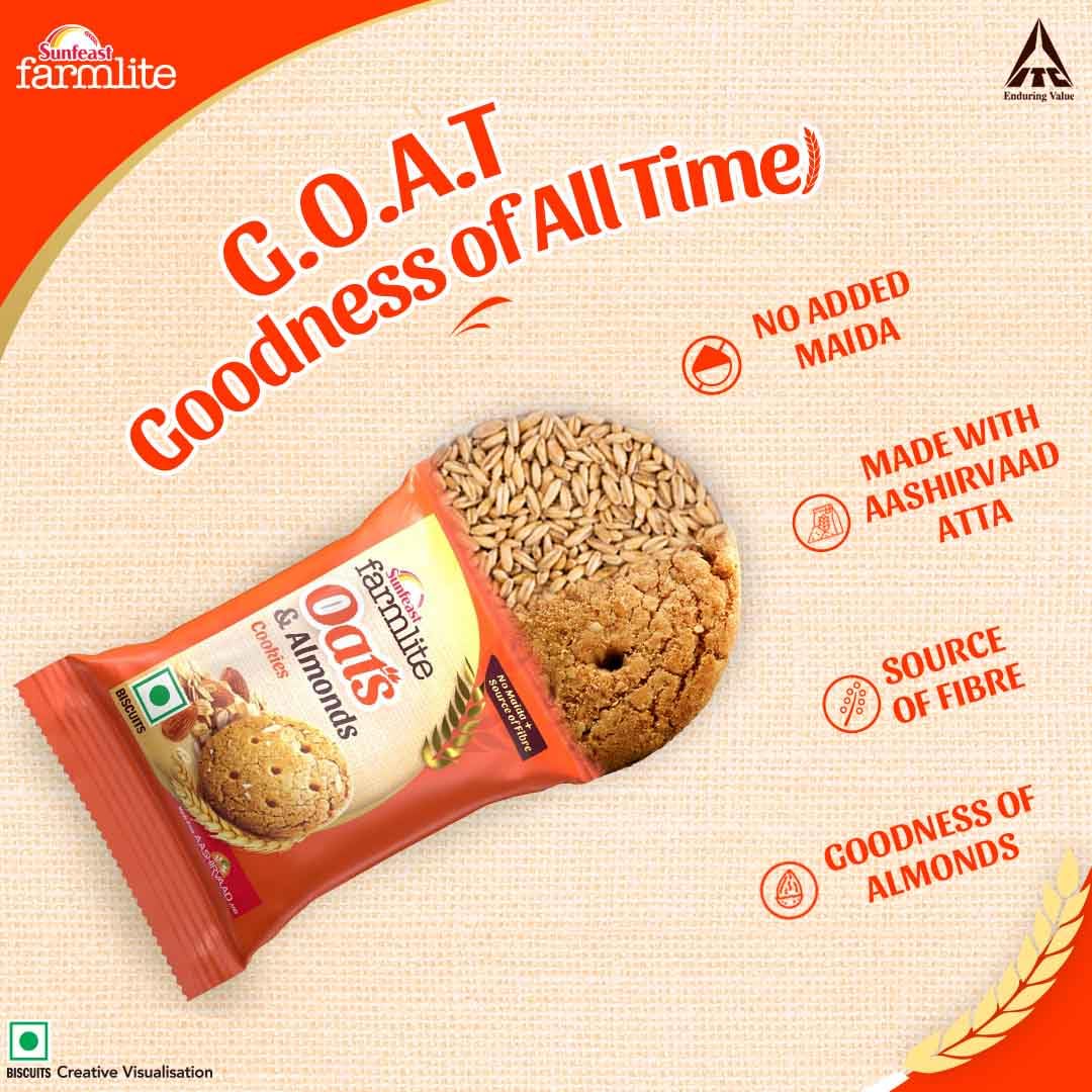 Sunfeast Farmlite Oats with Almonds Cookies