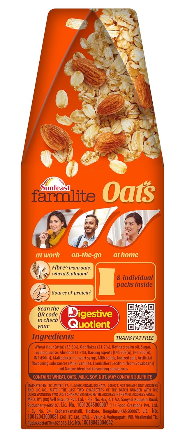 Sunfeast Farmlite Oats with Almonds Cookies
