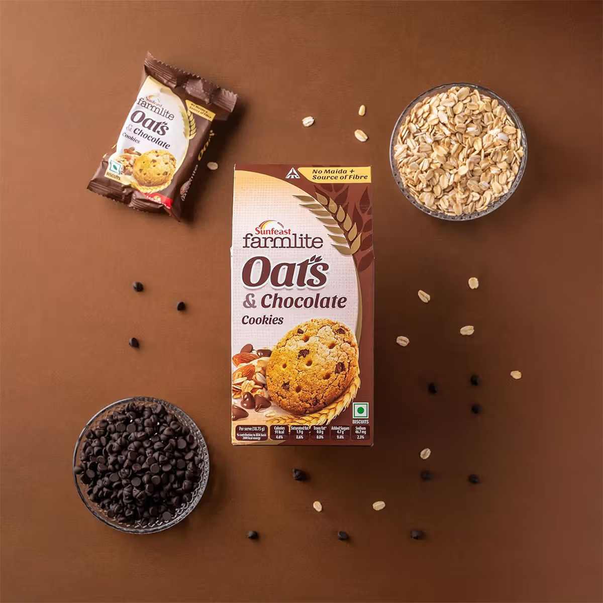 Sunfeast Farmlite Oats & Chocolate Cookies