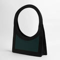The Aureola Shoulder Bag – Emerald Green & Onyx Black – A Bold Blend of Luxury and Style