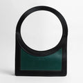 The Aureola Shoulder Bag – Emerald Green & Onyx Black – A Bold Blend of Luxury and Style
