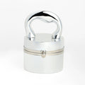 The Caldera Gloss Bucket Bag – Metallic Silver – Shimmering Elegance for Every Occasion