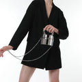 The Caldera Gloss Bucket Bag – Metallic Silver – Shimmering Elegance for Every Occasion