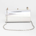 The Columner Clutch Bag – Metallic Silver – A Bold Statement of Modern Elegance