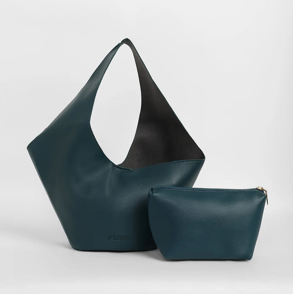 The Daily Hobo Bag – Hunter Green – Effortless Style with a Touch of Nature