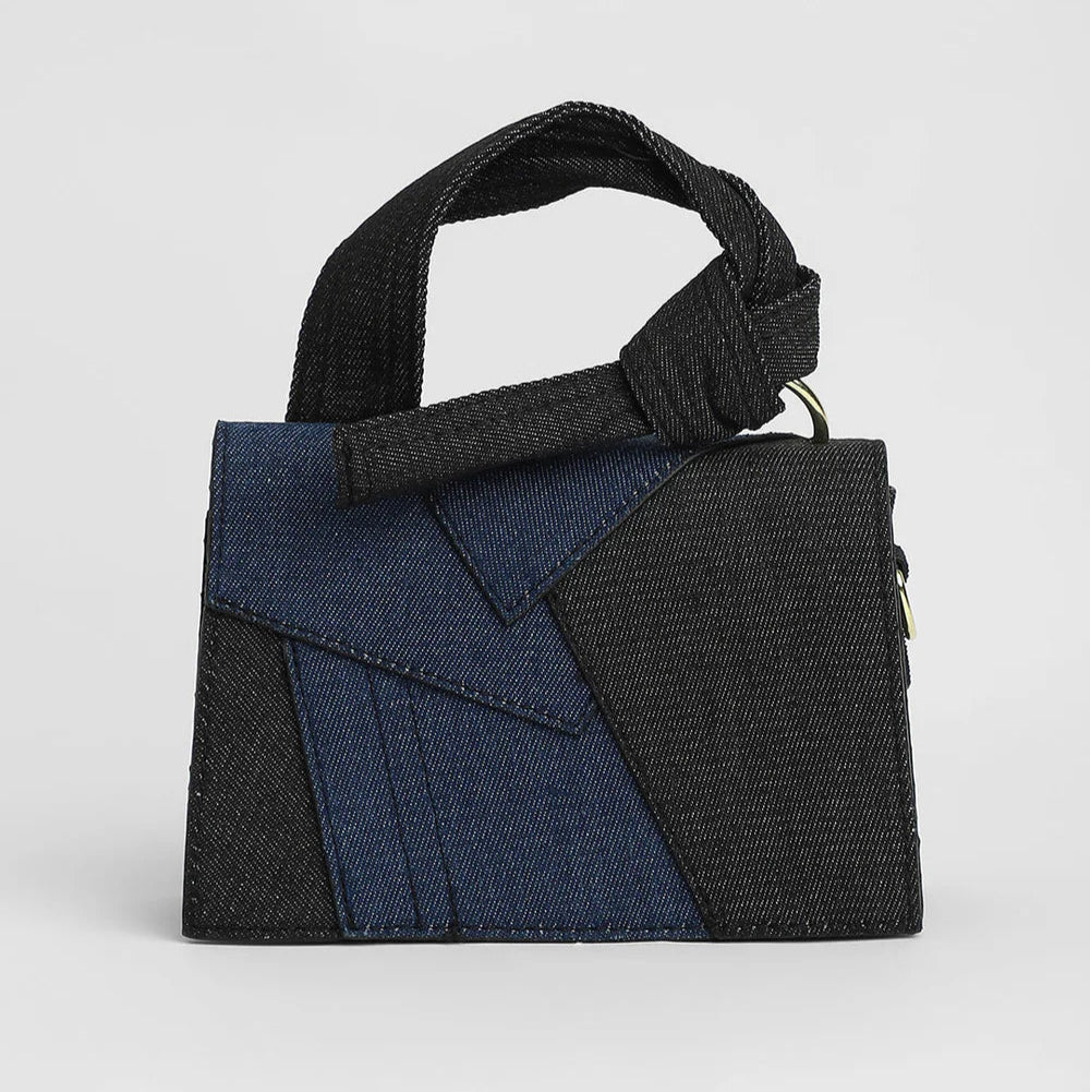 The Denim Sash Handbag – Navy Blue – A Casual Elegance with a Twist