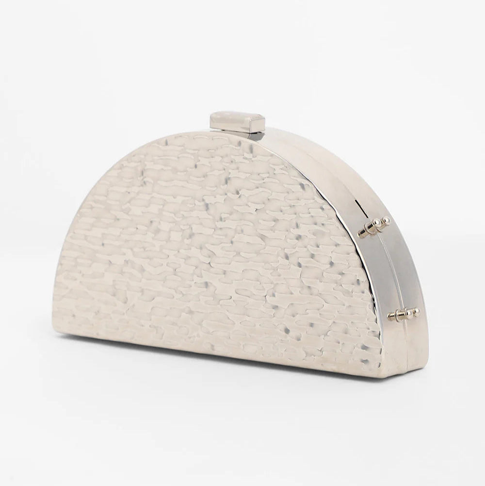 The Dented Curve Clutch Bag – California Gold – A Bold Twist on Timeless Glamour