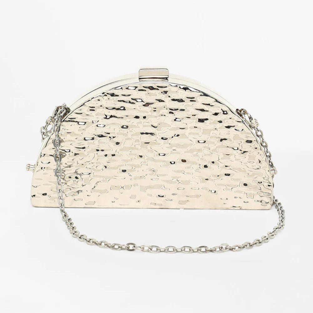 The Dented Curve Clutch Bag – California Gold – A Bold Twist on Timeless Glamour
