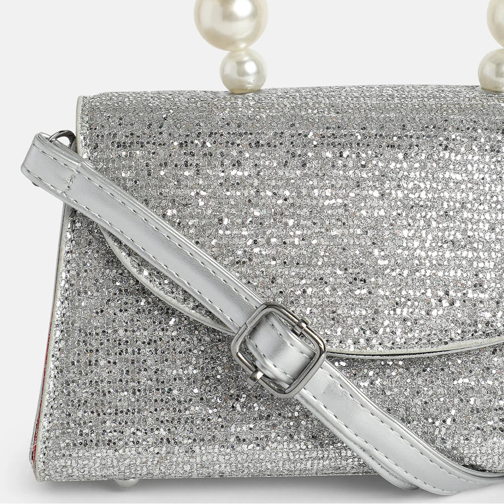The Iri Noire Handbag – Metallic Silver – A Bold Statement of Modern Luxury