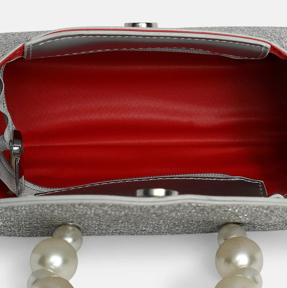 The Iri Noire Handbag – Metallic Silver – A Bold Statement of Modern Luxury