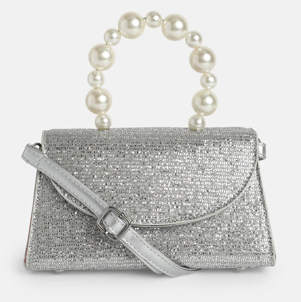 The Iri Noire Handbag – Metallic Silver – A Bold Statement of Modern Luxury