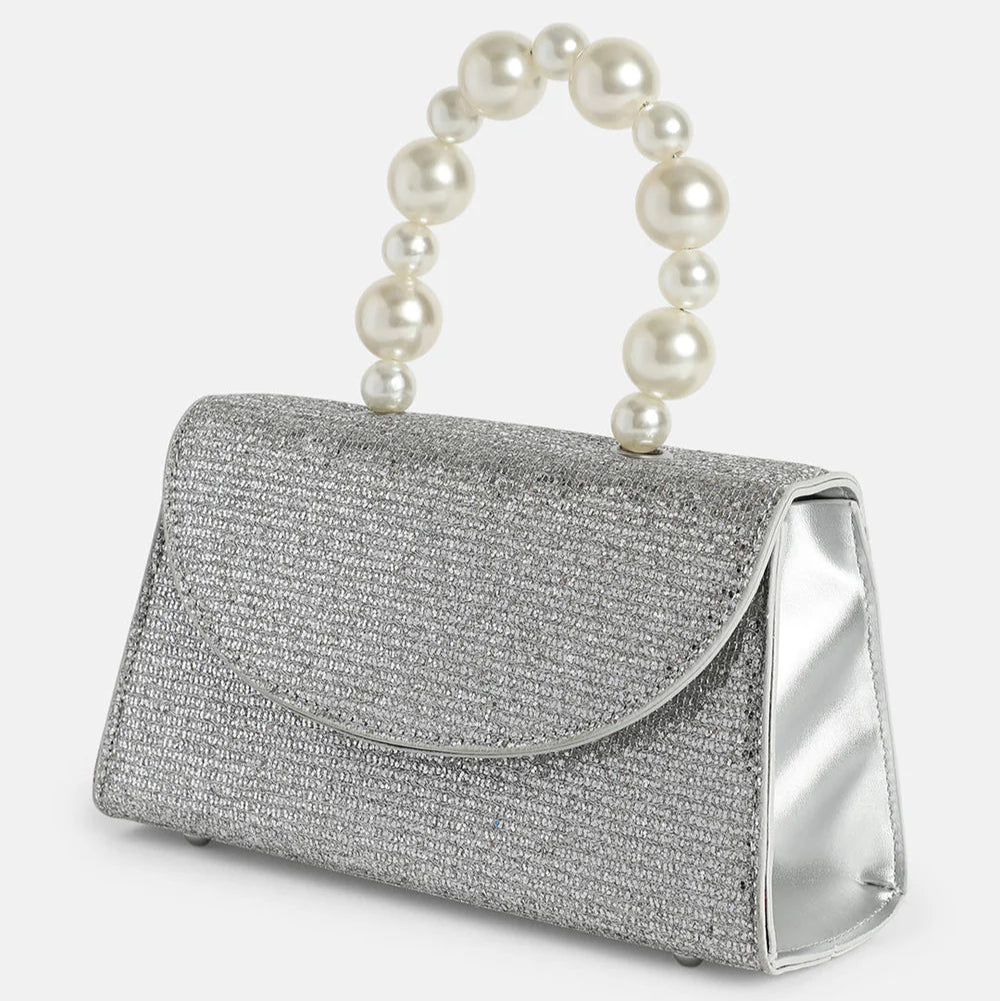 The Iri Noire Handbag – Metallic Silver – A Bold Statement of Modern Luxury