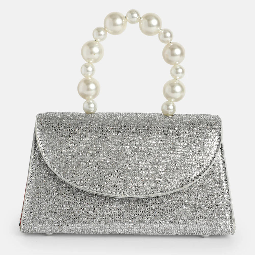 The Iri Noire Handbag – Metallic Silver – A Bold Statement of Modern Luxury